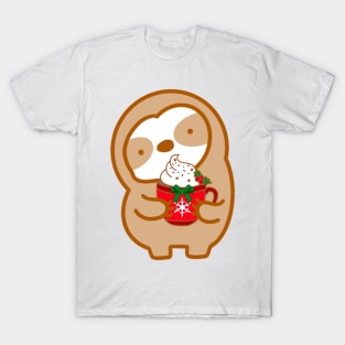 Cute Christmas Hot Chocolate Sloth T-Shirt